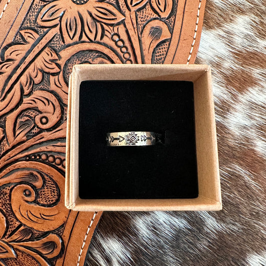 Silver Arrows Band Ring