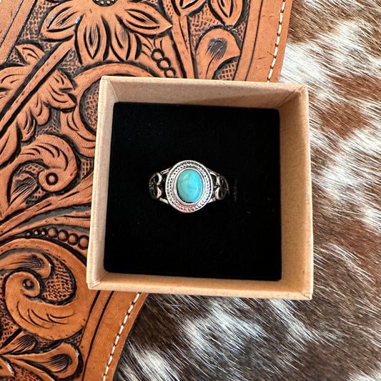 Turquoise Stone Silver Ring
