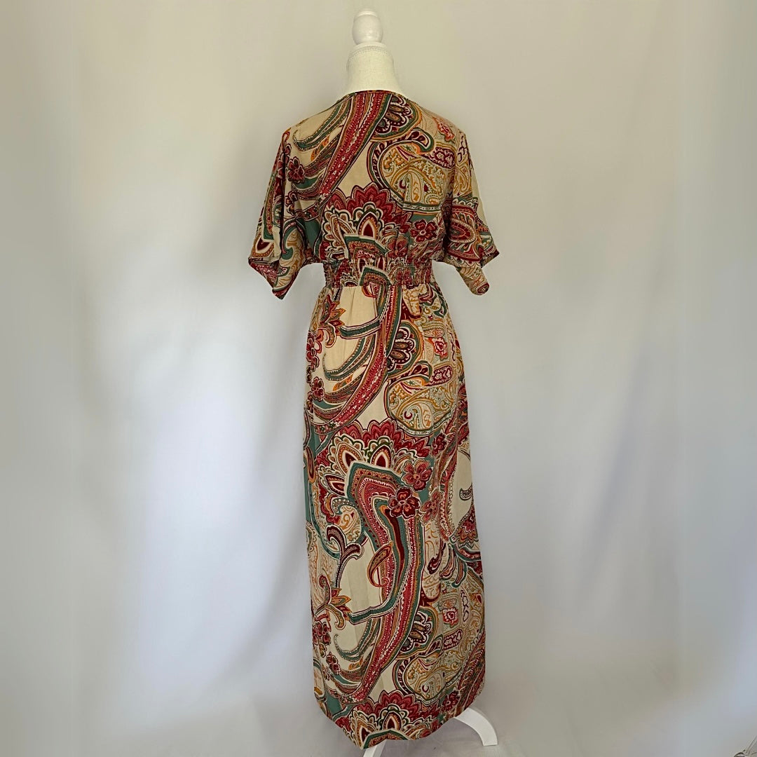Paisley V-Neck Dress