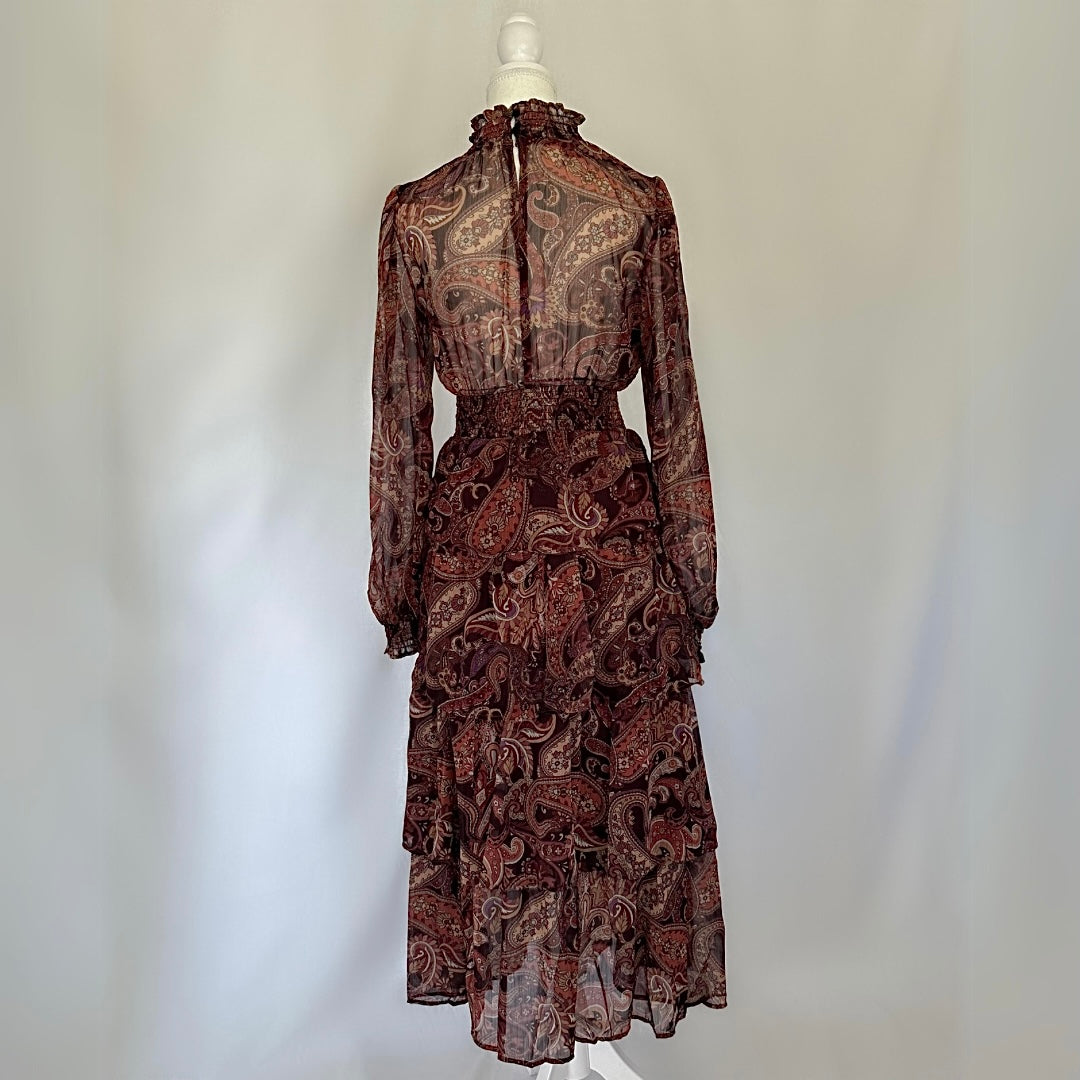 Paisley High-Neck Dress