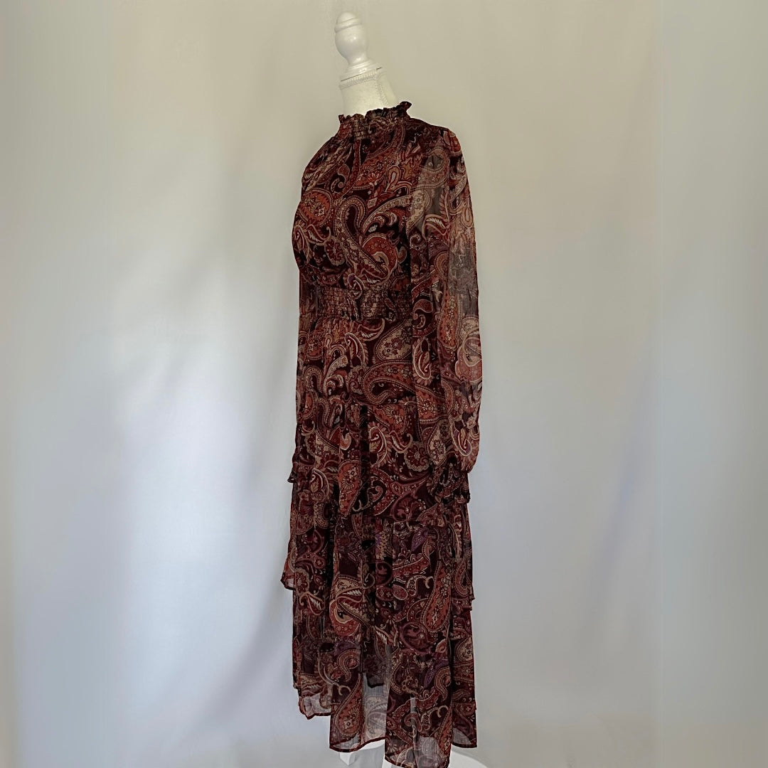 Paisley High-Neck Dress