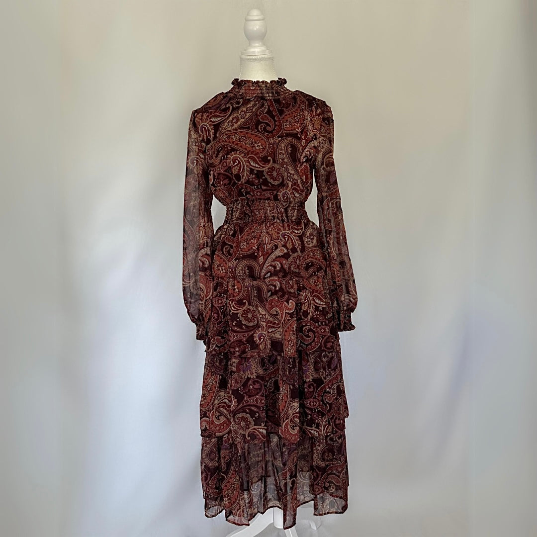 Paisley High-Neck Dress