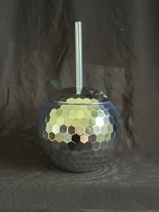 Disco Cowgirl Cup with straw